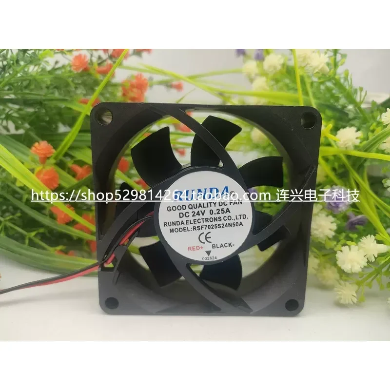 for RUNDA RSF7025S24N50A 24V 0.25A 7025 7cm Chassis Variable Frequency Cooling Fan New