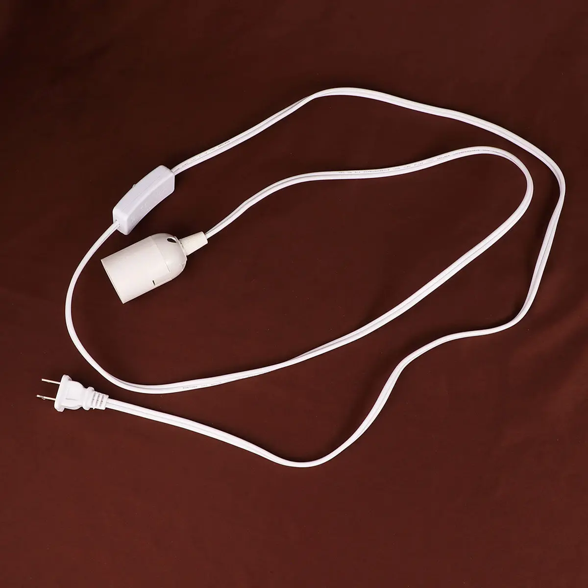 1.8m E27 Lamp Socket Cord with on Off Switch Compact Light Fixture Extension for Hanging Lanterns Ceiling Lamps Country Style