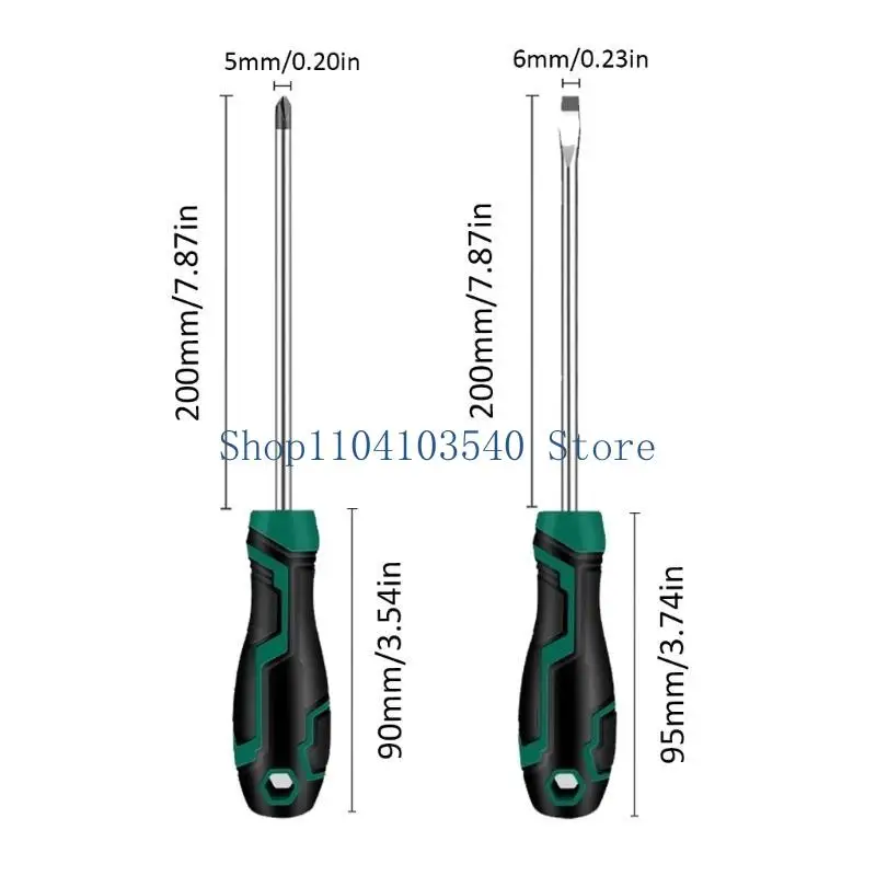 02dc 2 pcs Setdriver Set Hand Strumento Magnetica Cazzoccia a magnetica piatta e testa a croce per più applicazioni