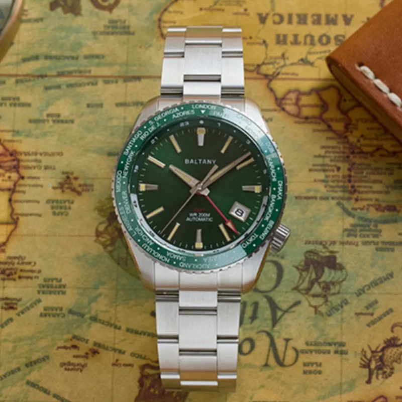 Baltany 2025 ساعة ميكانيكية جديدة للرجال NH34 40 مللي متر GMT رياضية S6083 إطار سيراميك 200 متر مقاوم للماء من الفولاذ المقاوم للصدأ Reloj Hombre