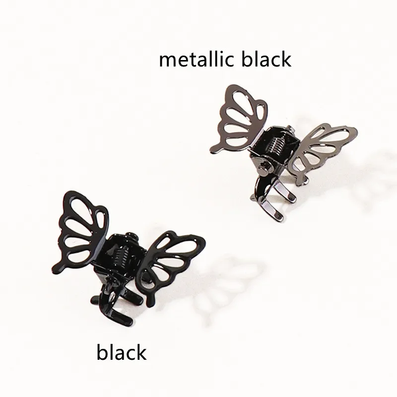 Mini pinza de pelo de mariposa de Metal para mujeres y niñas, Clip fijo de flequillo Retro, Mini horquilla de agarre de moda, accesorios para el