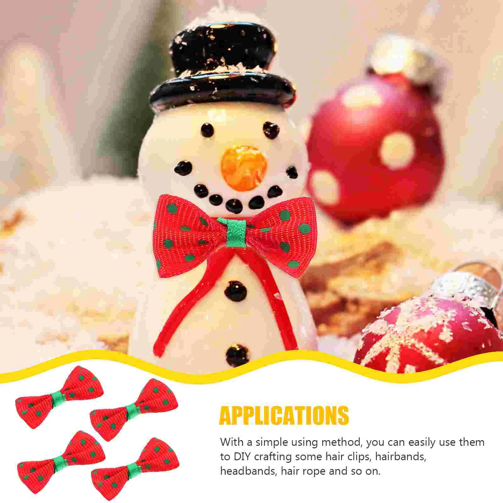 30 ชิ้น Mini Bow Tie Bows Dot อุปกรณ์เสริม Craft Decor คลิปผมของขวัญกล่อง Elegant Miniature Bows สําหรับ Reborn