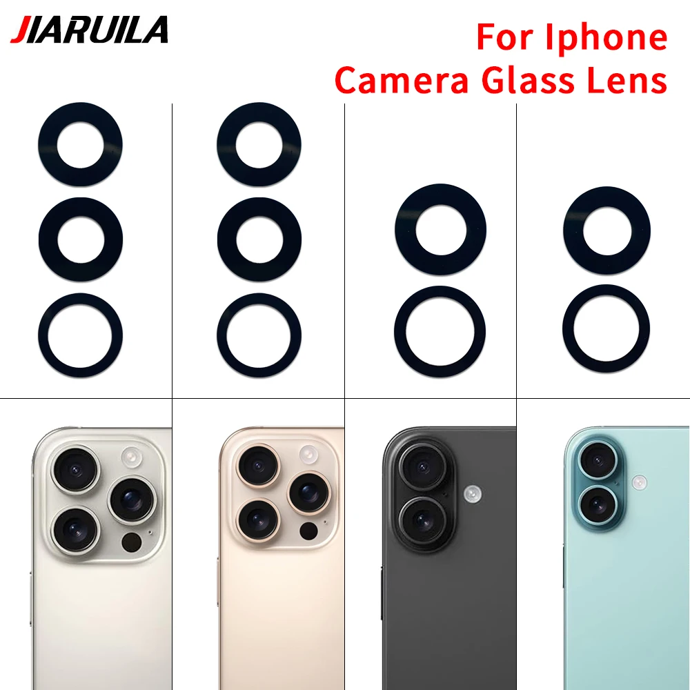 NEW Replacement Camera Glass Lens For IPhone 15 Plus 16 15 Pro Max 16 Pro Back Rear Camera Glass Lens With Ahesive Sticker