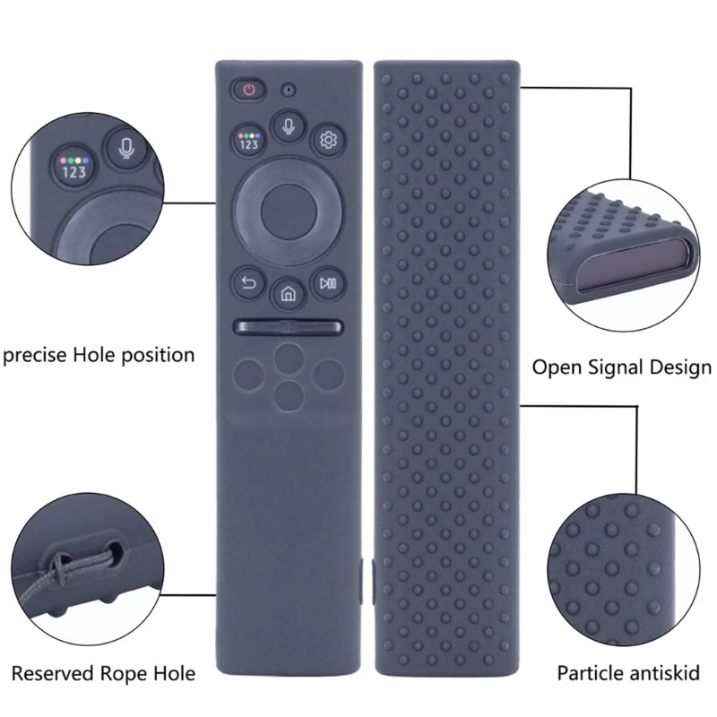 Protective Remote Case Compatible for BN5901363N, Washable Silicone Cover with Grip Texture and Carry Strap 896C
