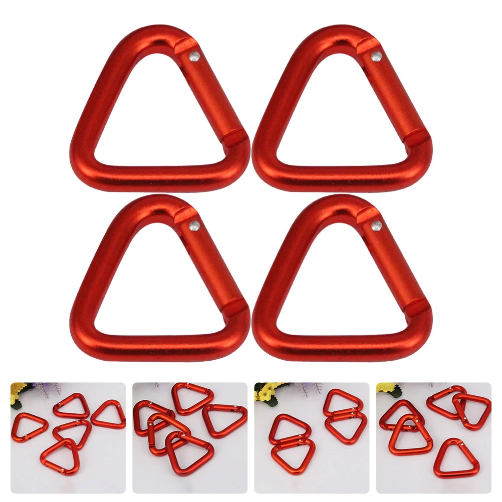 

8 Pcs Aluminum Triangle Shaped Heavy Duty Buckles Carabiner Portable Climbing Supplies Multifunctional Hooks Easy Use