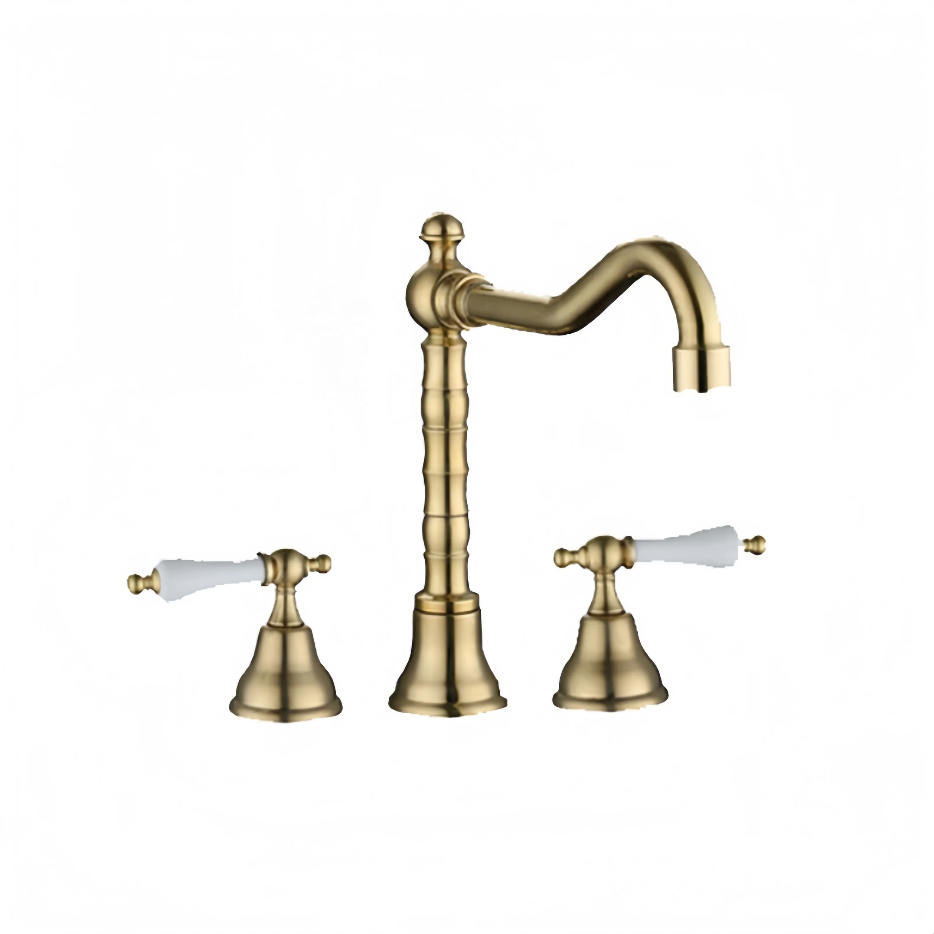 Luxury UPC Bathroom Faucet Basin Mixer Faucet Two Handles Gold Hot and Cold Mixer