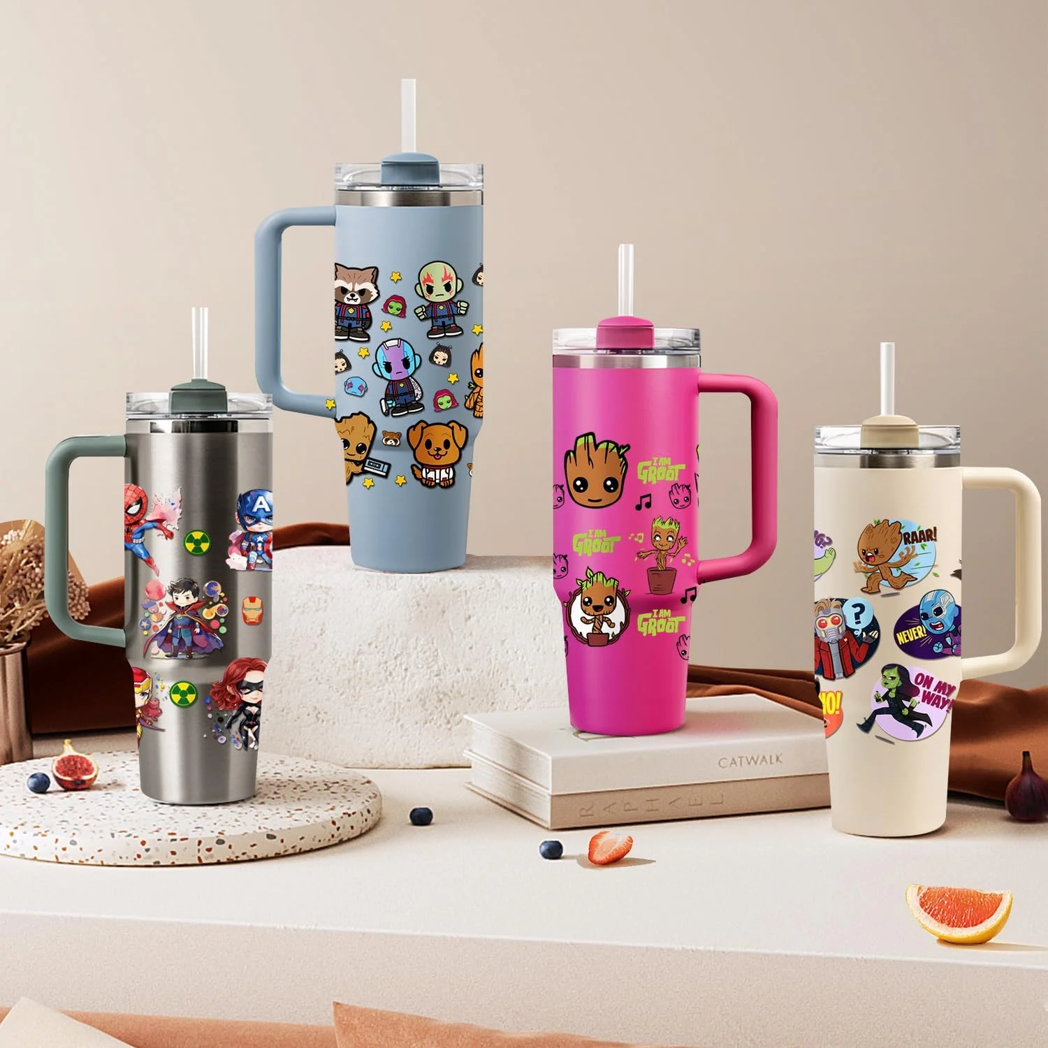 Vendita calda Disney Cute Bear Winnie adesivi tazza di vetro da 16 once decalcomania impermeabile fai da te personalizzato confezione regalo artigianale creativa