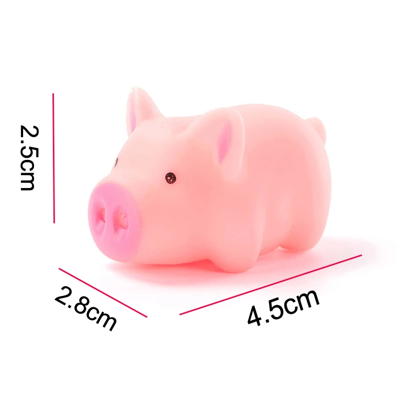 Mini Dog Toys Cute Pink Pig Screaming Rubber Pet Toys Squeak Squeaker Chew Squeeze Toys Gifts Home Ornaments 4.5cm