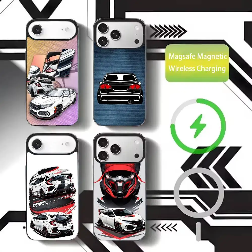 

JDM Type R Sport Case Phone Case For iPhone17,16,15,14,13,12,11 Plus,Pro Max Magnetic For Magsafe Wireless Charging