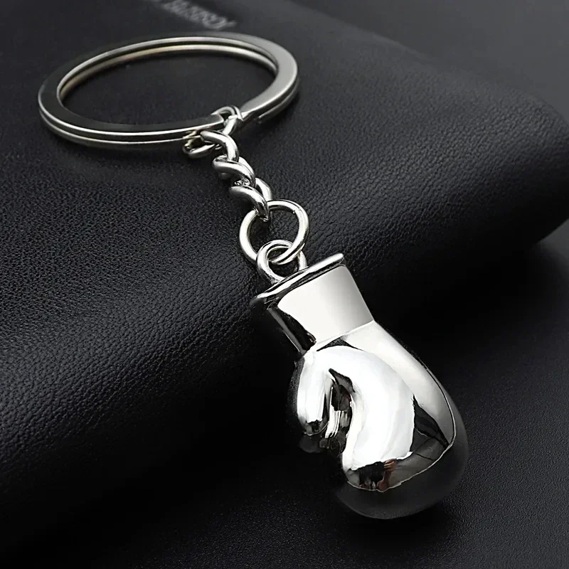 1pc Custom Keychain Personalized Metal Fitness Boxing Gloves Customized Key Ring Car Accessories Gift Wholesale