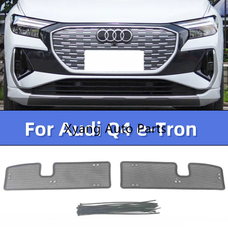 For Audi Q4 e-Tron Car Front Grille Insect Proof Net Radiator Condenser Protective Cover Auto Accessories