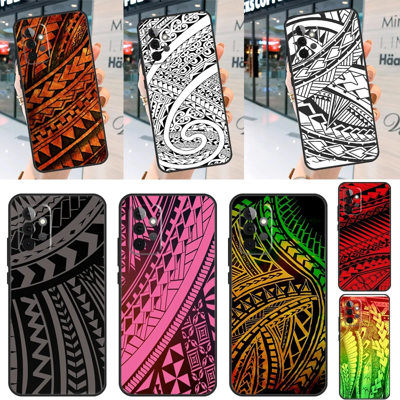 Polynesian Mix Case For Samsung Galaxy A24 A34 A54 A33 A53 A73 A22 A32 A52 A51 A71 A52S A12 A13 A14 Cover