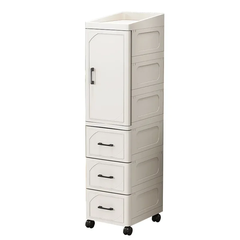 Bathroom narrow slot storage kitchen ultra-narrow side gap storage  multi-function refrigerator side storage cabinet special