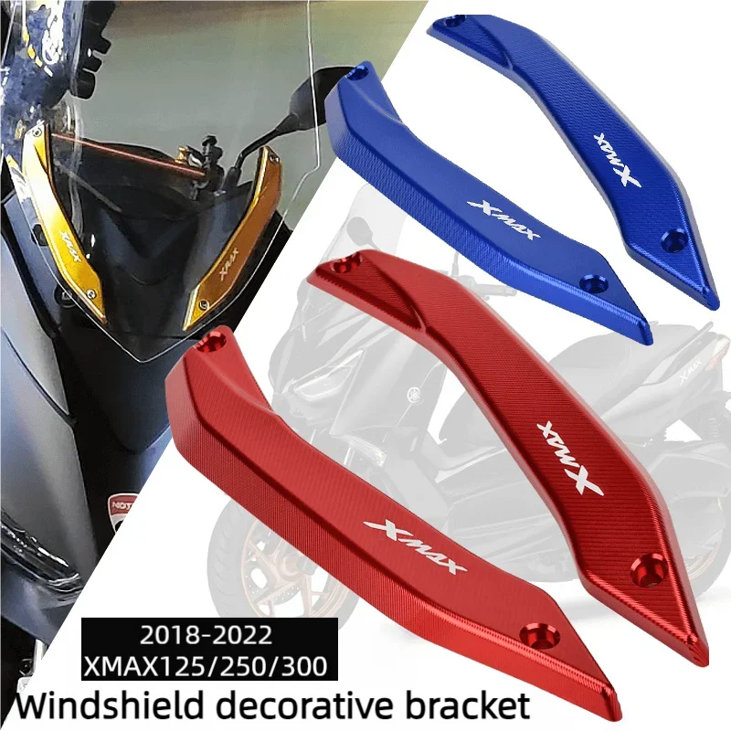 Chekis Is Suitable for 2018-2022 Yamaha Xmax125/250/Xmax300 Motorcycle Modification Accessories Windshield Decorative Metal Bracket Windshield Fixed Bracket