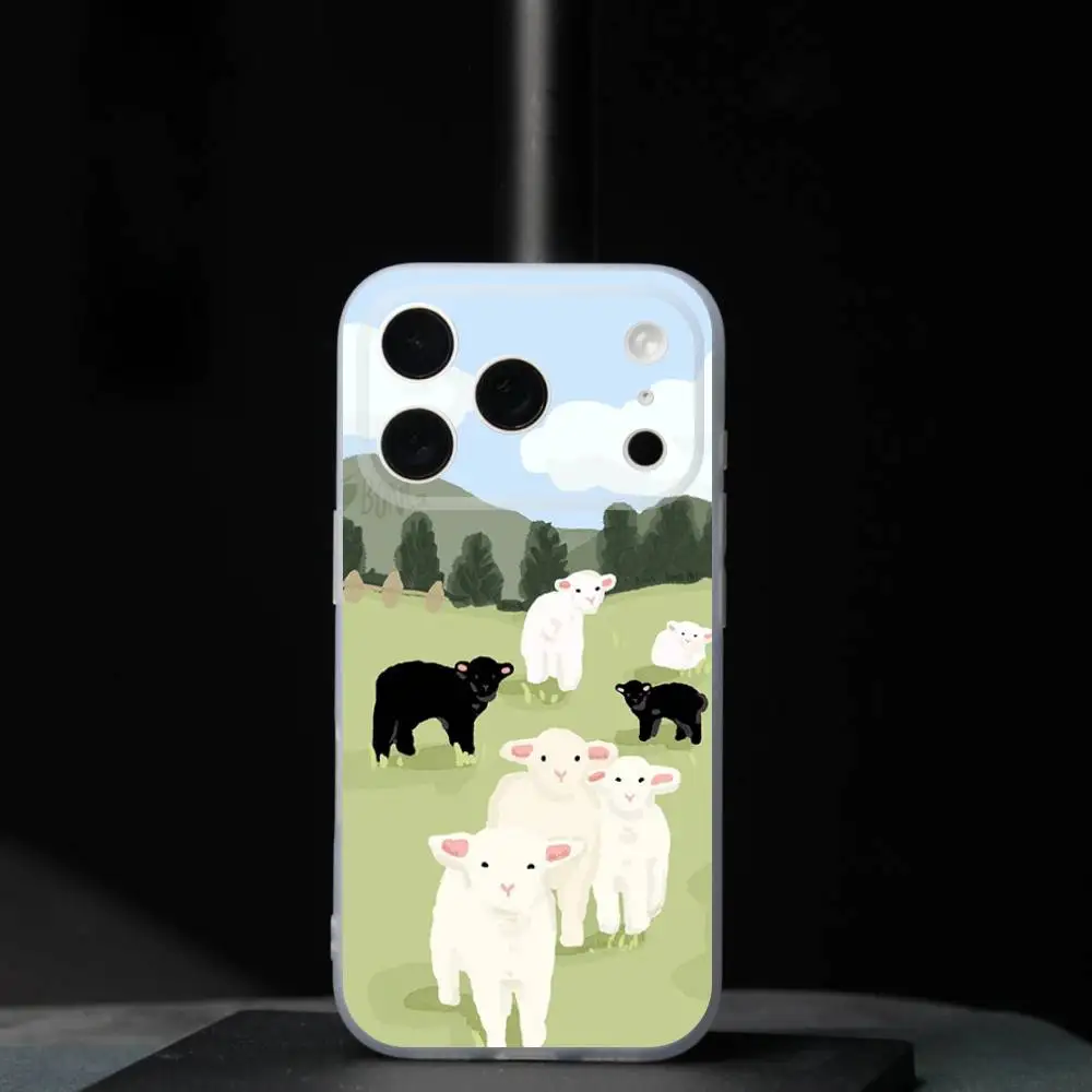Cartoon C-Cute Sheep-P für iPhone 17,16,15,14,13,12,11,Pro,Max,Plus,Mini,SE4,E magnetisch für Magsafe Wireless Charging Phone Case
