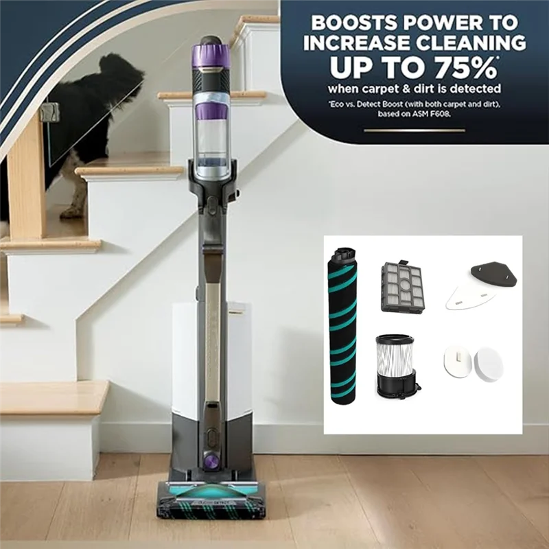 

AT02-Main Brush HEPA Filter Kit For Shark IP3251/IP3251C/ IP3252 /IP1251 Vacuum Attachment With 2 Odor Neutralizer Cartridge