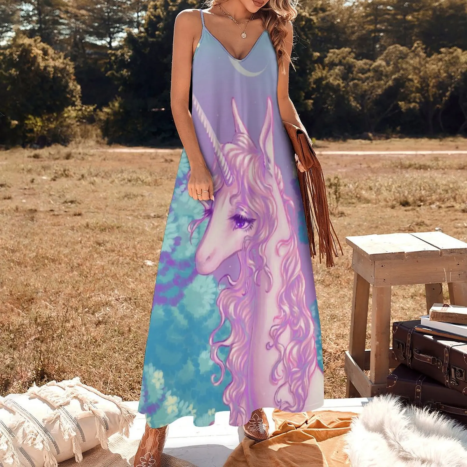 The Last Unicorn’s Forest Sleeveless Long Dress summer dress women 2025 luxury evening dresses 2025 Dress