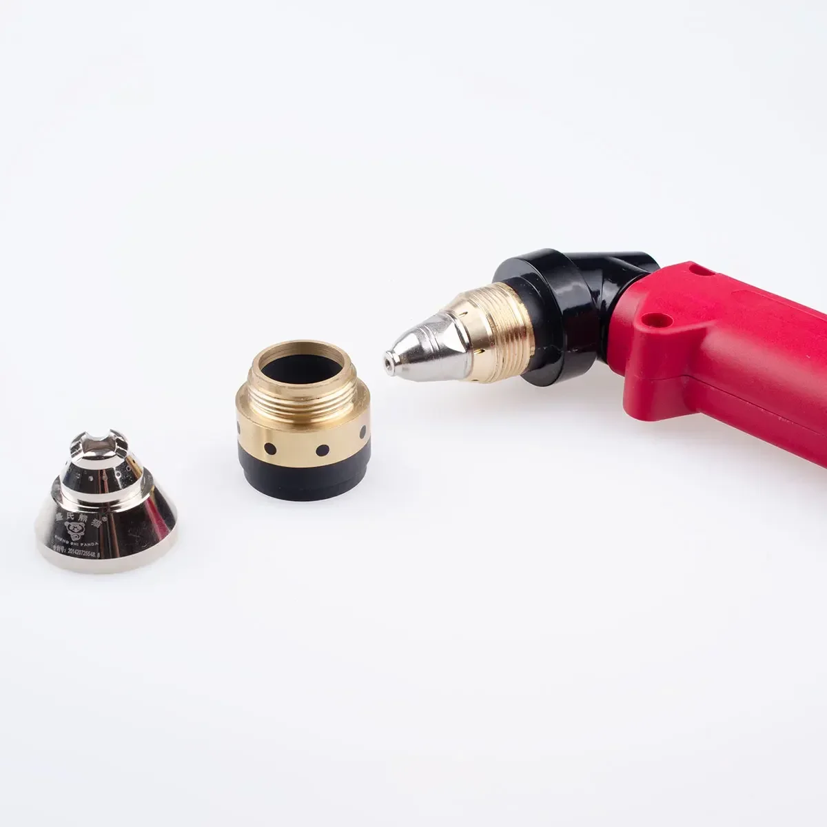 P80 plasma cutting torch accessories cutting nozzle copper protective cap full cover protective cover can contact cutting scrap