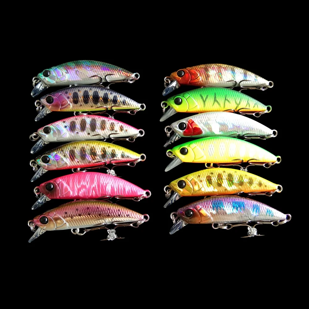 

TSURINOYA 12 шт. 50S комплект 5 см 5 г тонущий гольян INTRUDER TROUT искусственная джеркбейт жесткая приманка щука воблер рыболовная приманка воблер