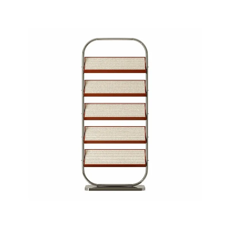 medieval solid wood magazine rack, multi-layer storage bookshelf, promotional material rack display rack, floor-to-ceiling