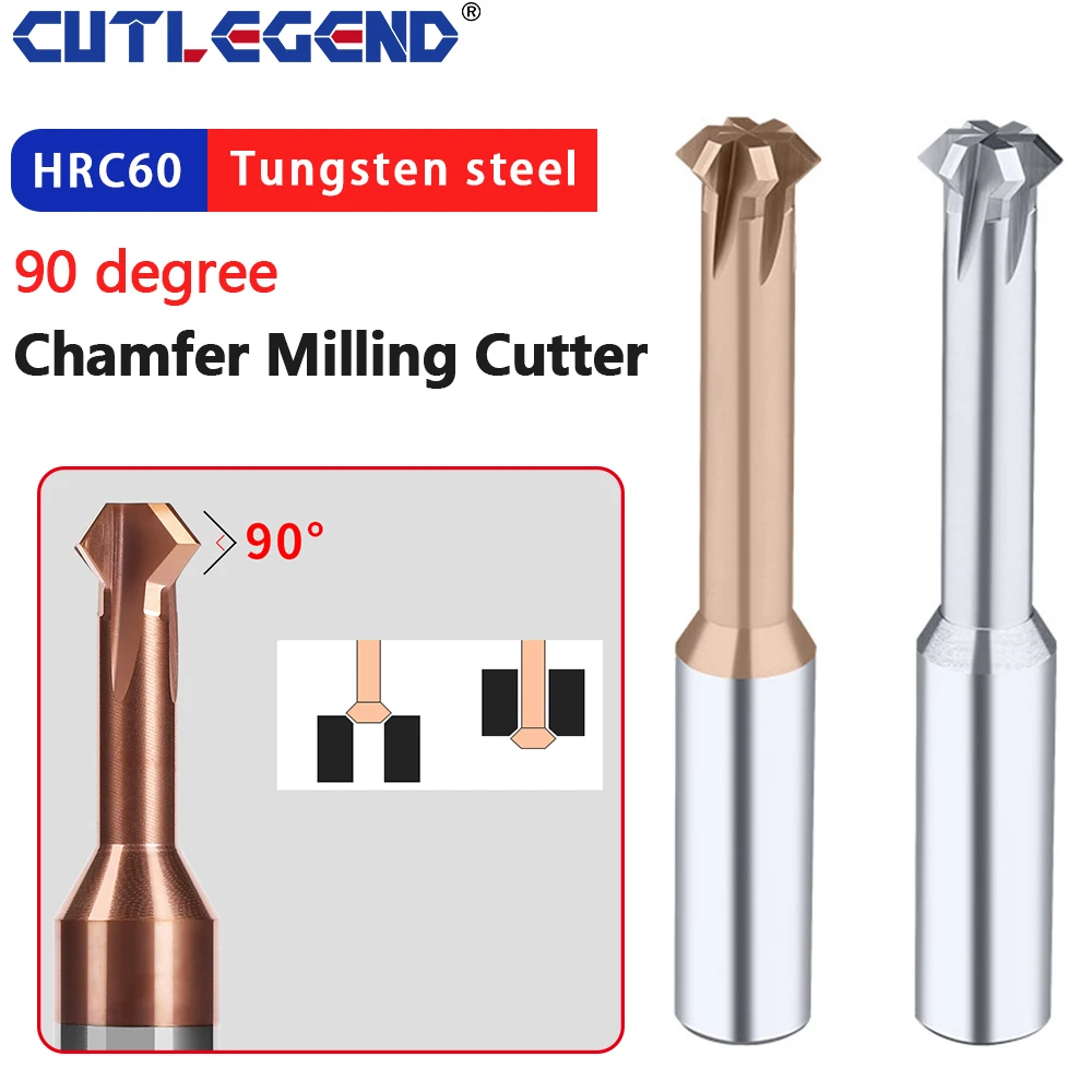 90 Degree Up And Down Chamfering Milling Cutter Carbide Positive And Negative Double-sided CNC Tool For Steel And Aluminum D1-12