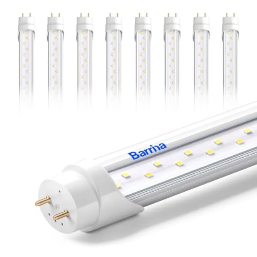 

T8 LED Bulbs 4 Feet Type B, G13, 24W, 3200LM, Bright Light, Double End Powered, Ballast Bypass, 4 Feet LED Fluorescent Replacem
