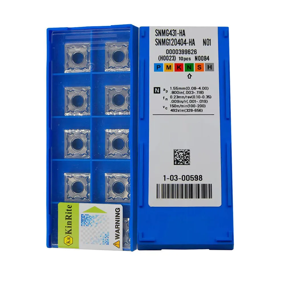 

10pcs (1box) SNMG 120404-HA SNMG 431-HA N01 Aluminum Inserts Turning inserts NEW
