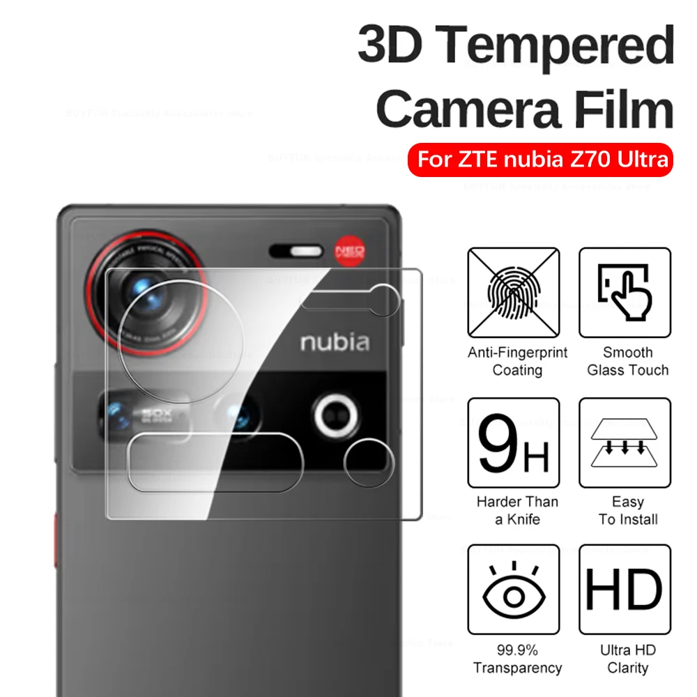 3-1PCS For ZTE nubia Z70 Ultra 3D Clear Camera Screen Protector Glass Nubia Z70Ultra Z70U Z 70 Ultra 5G 9H Lens Glass Cover Film