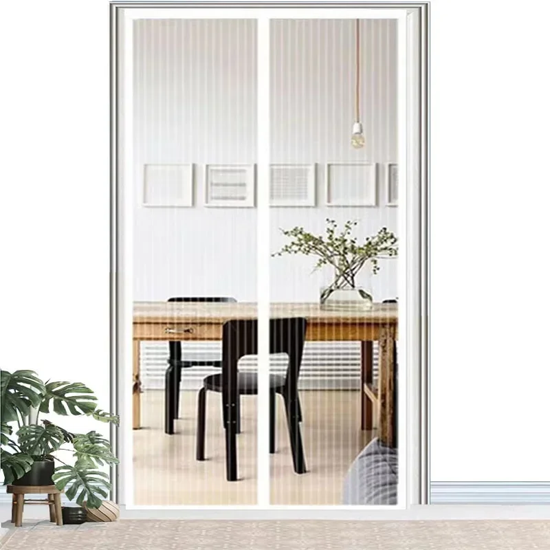 F9 Summer Magnetic Door Curtain - Mosquito Resistant, Soft Yarn Mesh, Multiple Sizes Easy Install Home Bedroom Cover Curtains