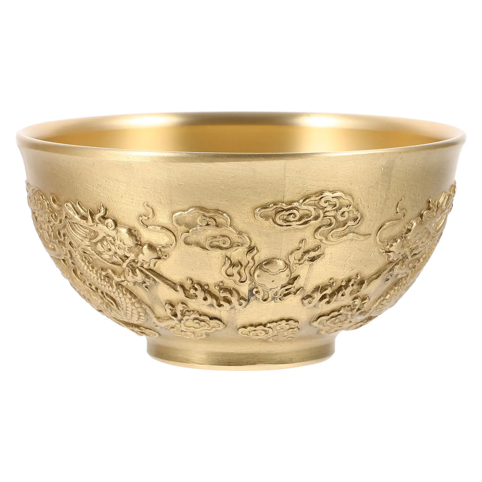 

Copper Treasure Basin Vintage Style Treasure Bowl Stable Bottom Desktop Decoration Home Office Money Fortune Basin Exquisite