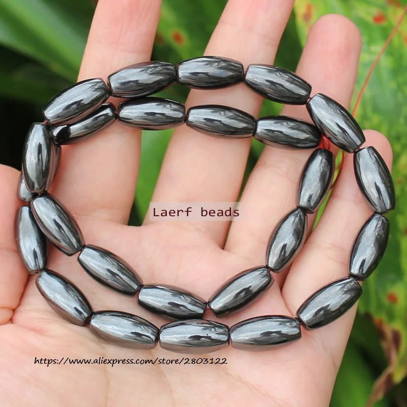 Natural Hematite Oval  4sides Twist Loose Beads ,For DIY Jewelry Making !