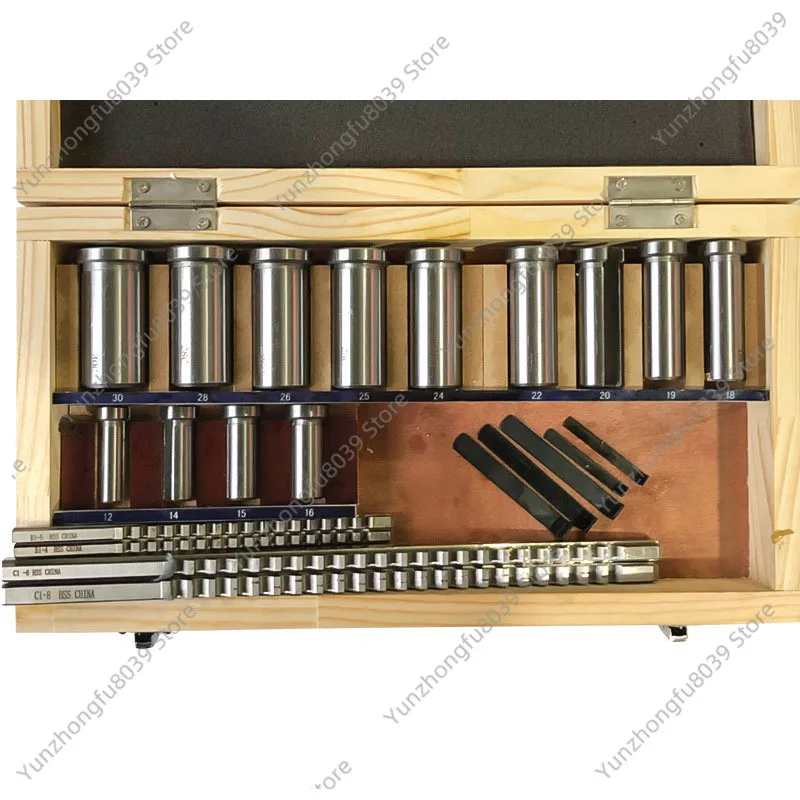 22pcs Keyway Broach Set HSS Metric Keyway Cutting Tool for CNC Machine Precision