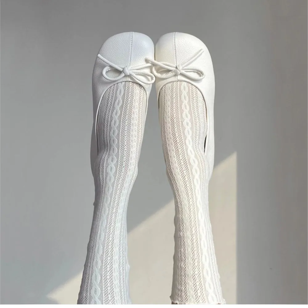 White silk stockings Lace lolita calf socks kids girl Socks women's mid-leg socks jk long lace Lolita pile socks