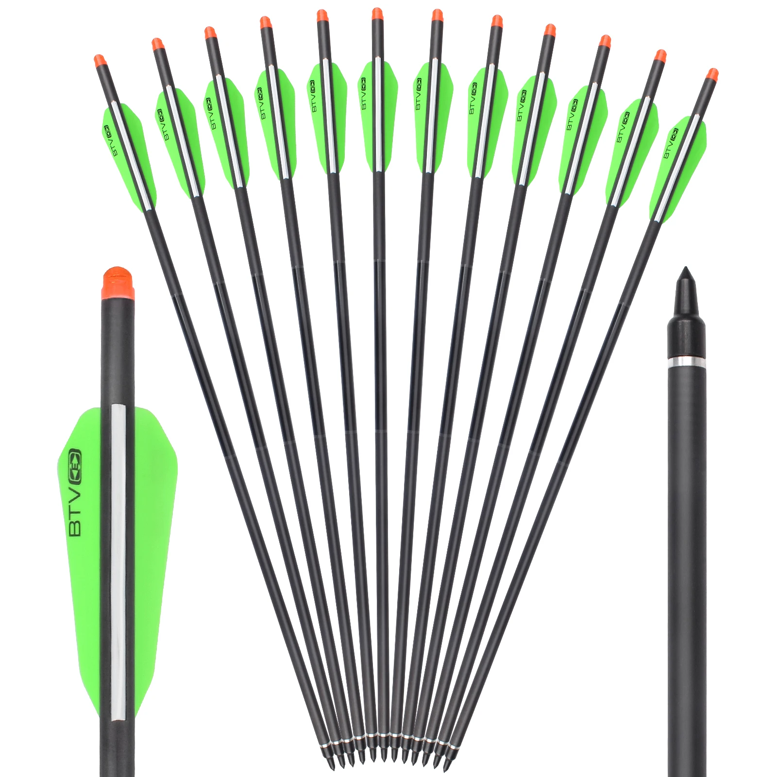 15X 22 inch Crossbow Bolts Carbon Arrows Archery Hunting Shooting Arrow Changeable Points