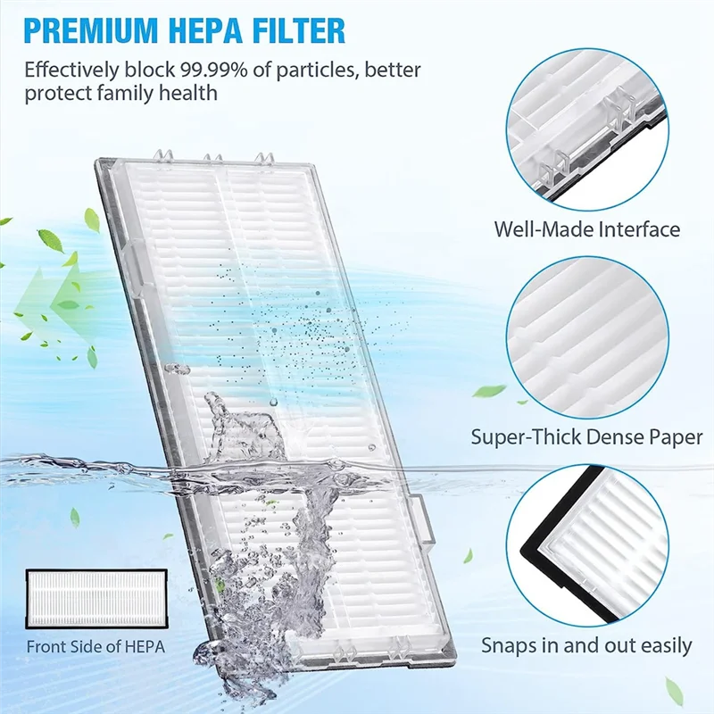 Roller Brush HEPA Filter Mop Cloth Bag Spare Parts Accessories For Roborock S8 Pro Ultra / S8+/ S8 PLUS / S8 Vacuum Cleaner-Y48A