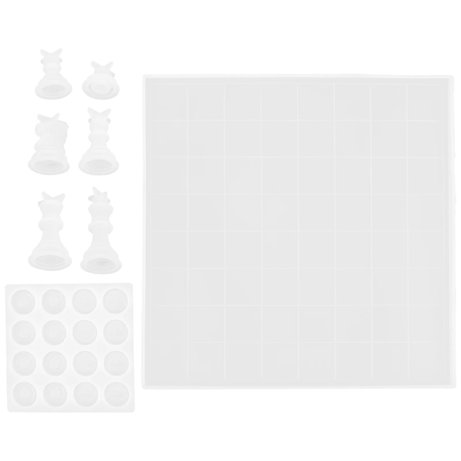 

1 Set Mold Smooth Reusable Chess Piece Mold Diy International Chess Molds Flexible Resin Casting Crafts Handicraft Molds For