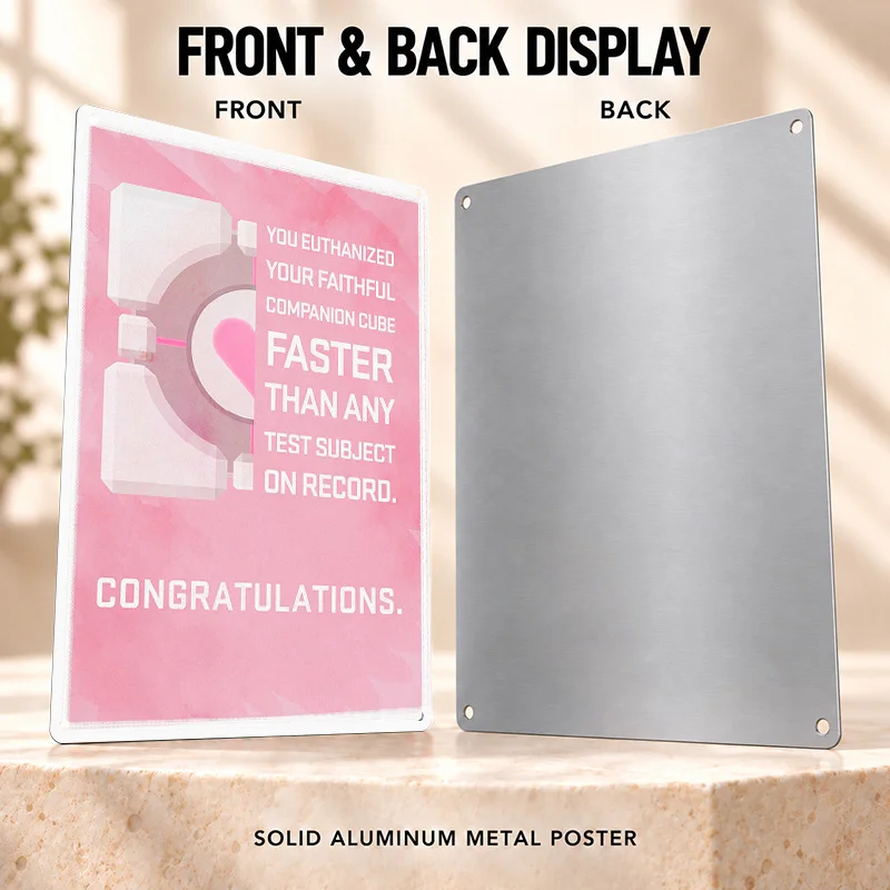 Portal Printed Posters Futuristic Science Fiction Entertainment Lounge Wall Art Personalized Aluminum Metal Sign Gift For Gamers