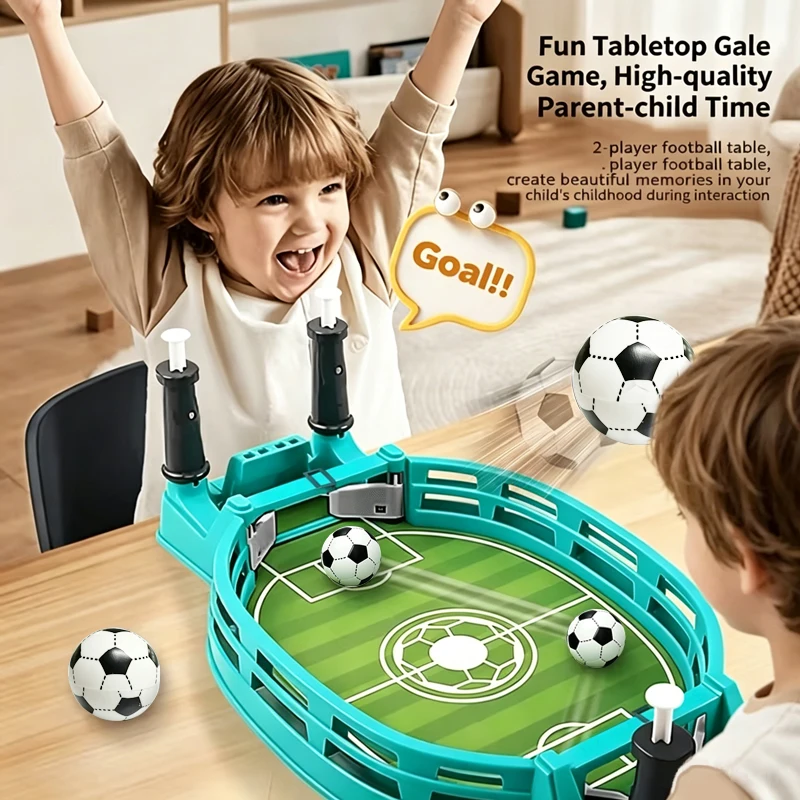 Board Game Football - 2-Spieler Tischfußballspiel, Mini Desktop-Fußball-Kampfspielzeug, Interaktives Lernbrettspiel