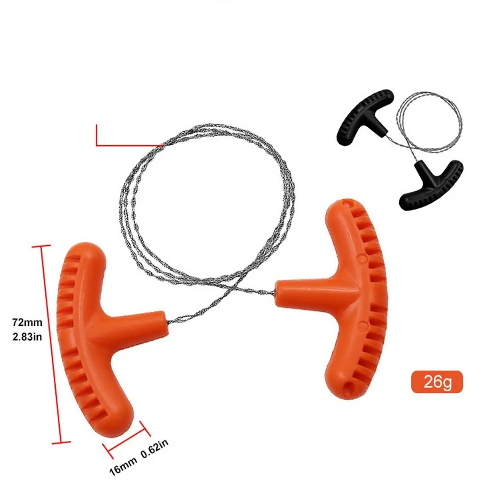 ステンレス鋼サバイバルロープソー 4 ストランドスパイラル巻ステンレス鋼ワイヤーソー簡単なこぎり耐摩耗性旅行キャンプ