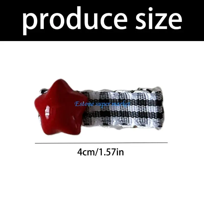 Pinces à cheveux pour fille mignonnes 090B, avec cerises brodées, pince en métal antidérapante, ensemble d'épingles à cheveux