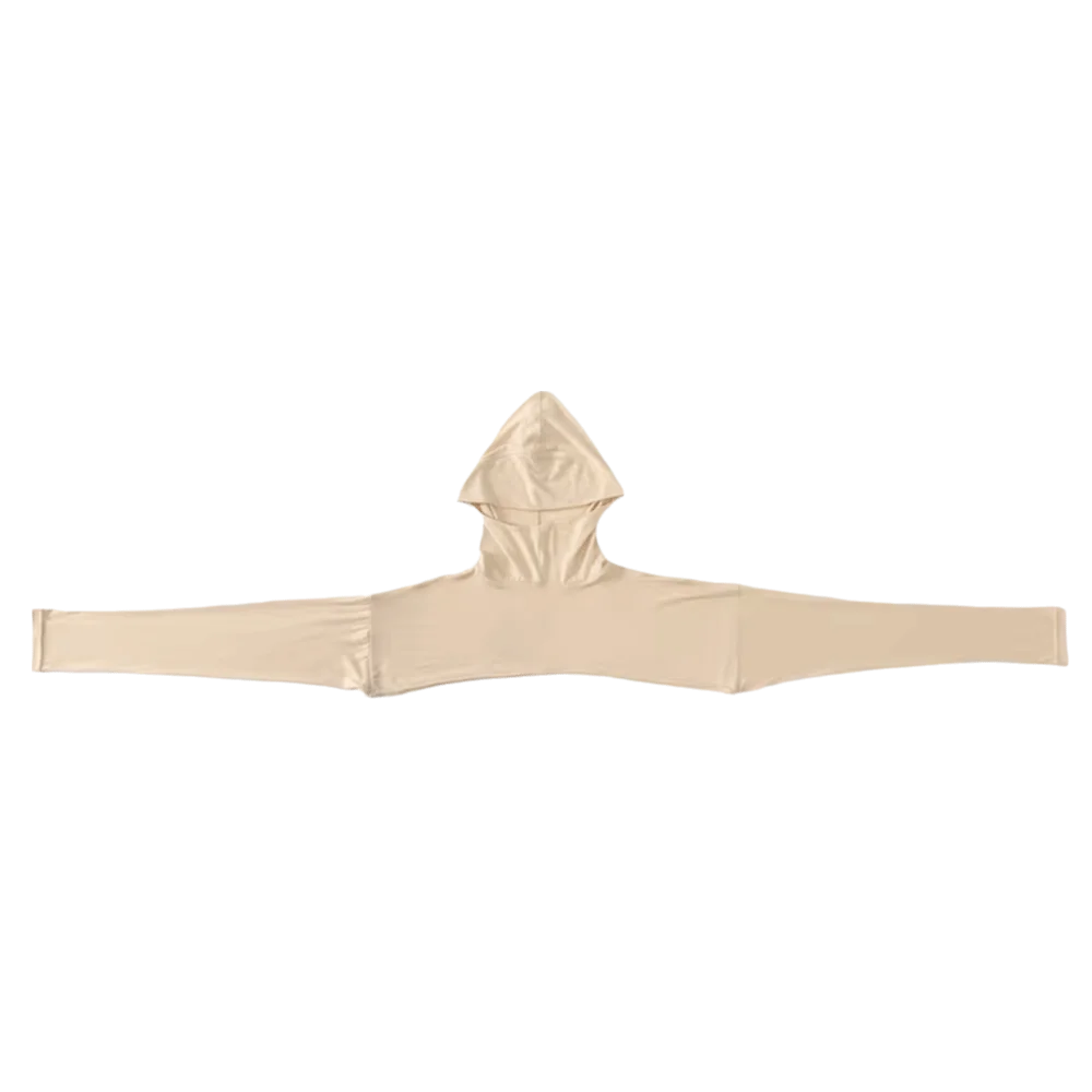 

Polyester Hooded Capelet Full Neck Cover Stretchy Sun Protection Sleeve Cover Skin-Friendly Long Arm Hijab Under T-Shirt