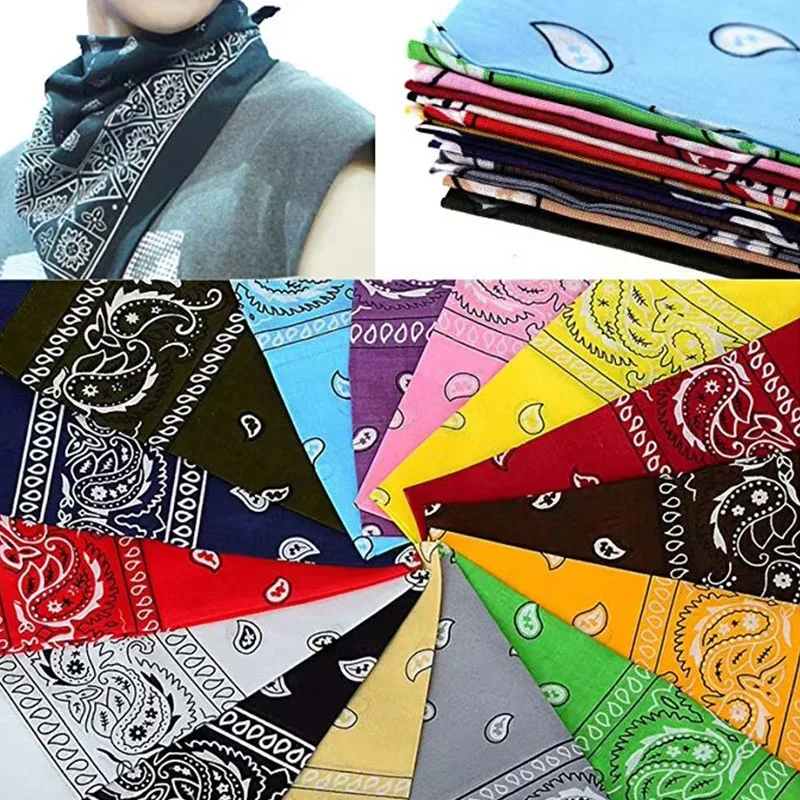 1/5/10pcs Unisex Men'S And Women'S Bandana Hairbands, Bicycle Sports Headwear, Wristband Headbands, Paisley Scarves