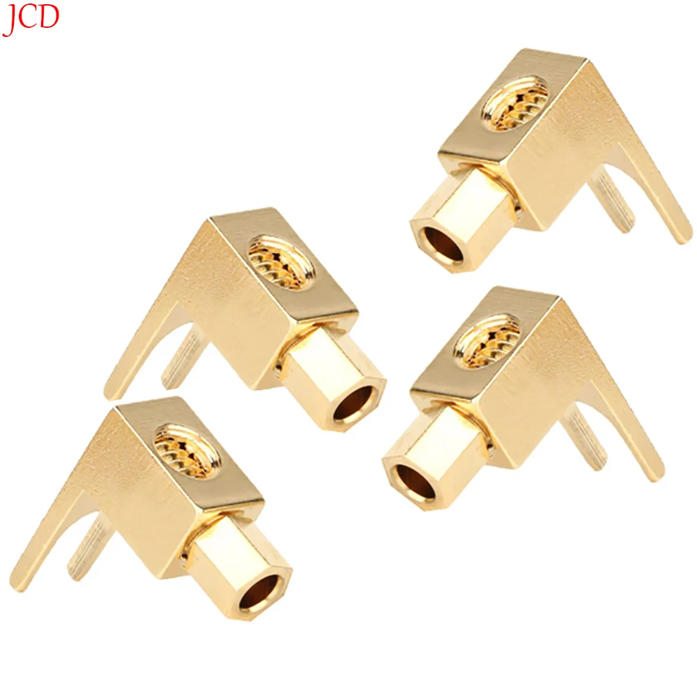 2/5/10PCS  Banana Connectors Gold Plated Speaker Audio Amplifier Connector Banana Plug Converted To Y plug U-shaped Plug