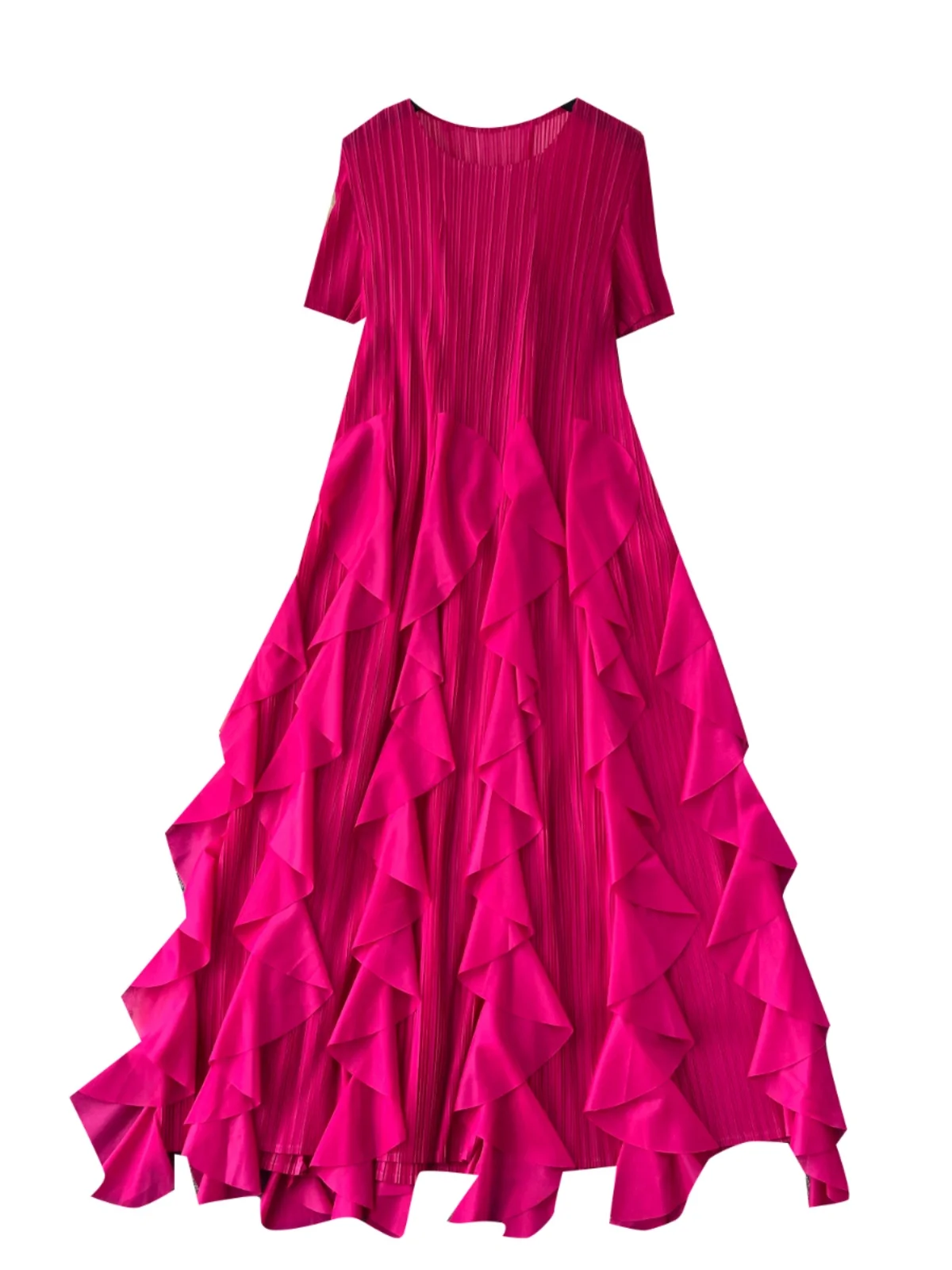 Damska spódnica Ele ort Sve, letnia, z gazy, efektowna, super zwiewna, długa spódnica w stylu koreańskim, z wysokim stanem, rozkloszowana.