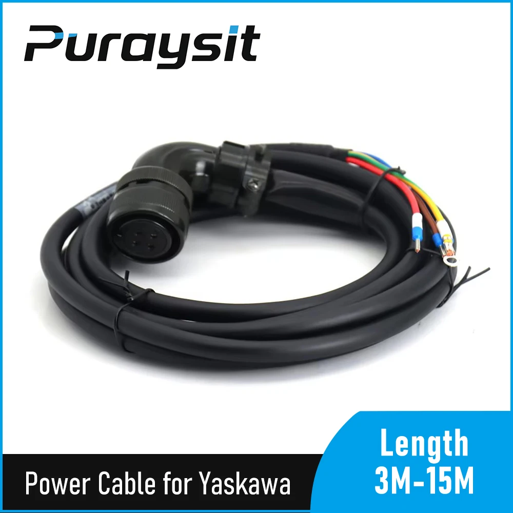 Puraysit Servo Motor Power Cable JZSP-UVA302-03-E JZSP-UVA302-05-E JZSP-UVA302-08-E JZSP-UVA302-10-E for Yaskawa