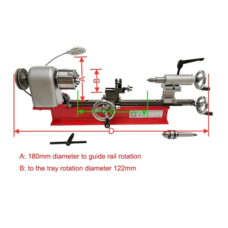 Mini Miniature Desktop Small Lathe/DIY /metal/clock/woodworking/wenwan Home Instrument Lathe