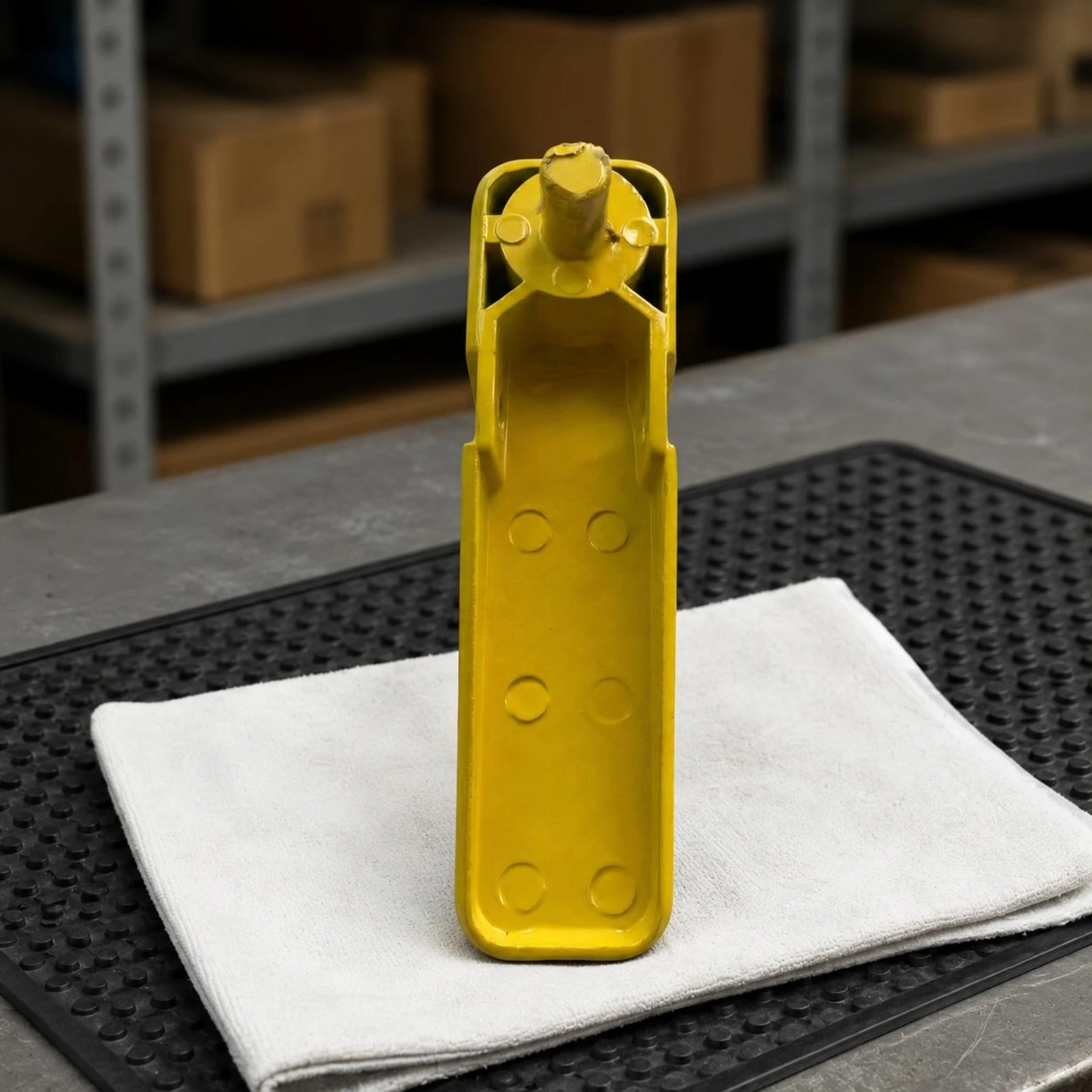 Rectangular Adjustment Handle Included Fastener and Clips Yellow Metal Handle