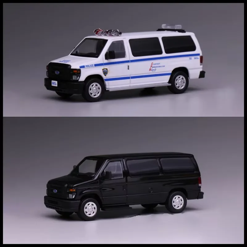 596 Model 1/64 Scale E350 Police Painted Diecast Alloy Model Car for Collection & Display