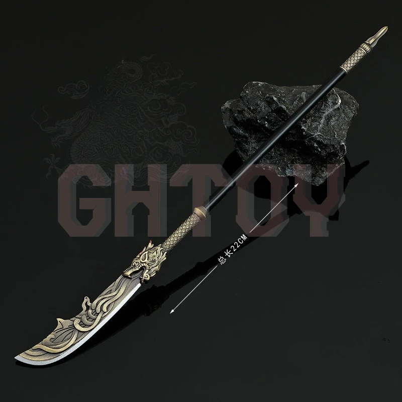 Modelo de armas frías de 22cm/8,66 pulgadas, cuchillo grande Xue Jinlian, armas de Metal de estilo antiguo, adorno de espada de juguete, colecciones de exhibición de escritorio