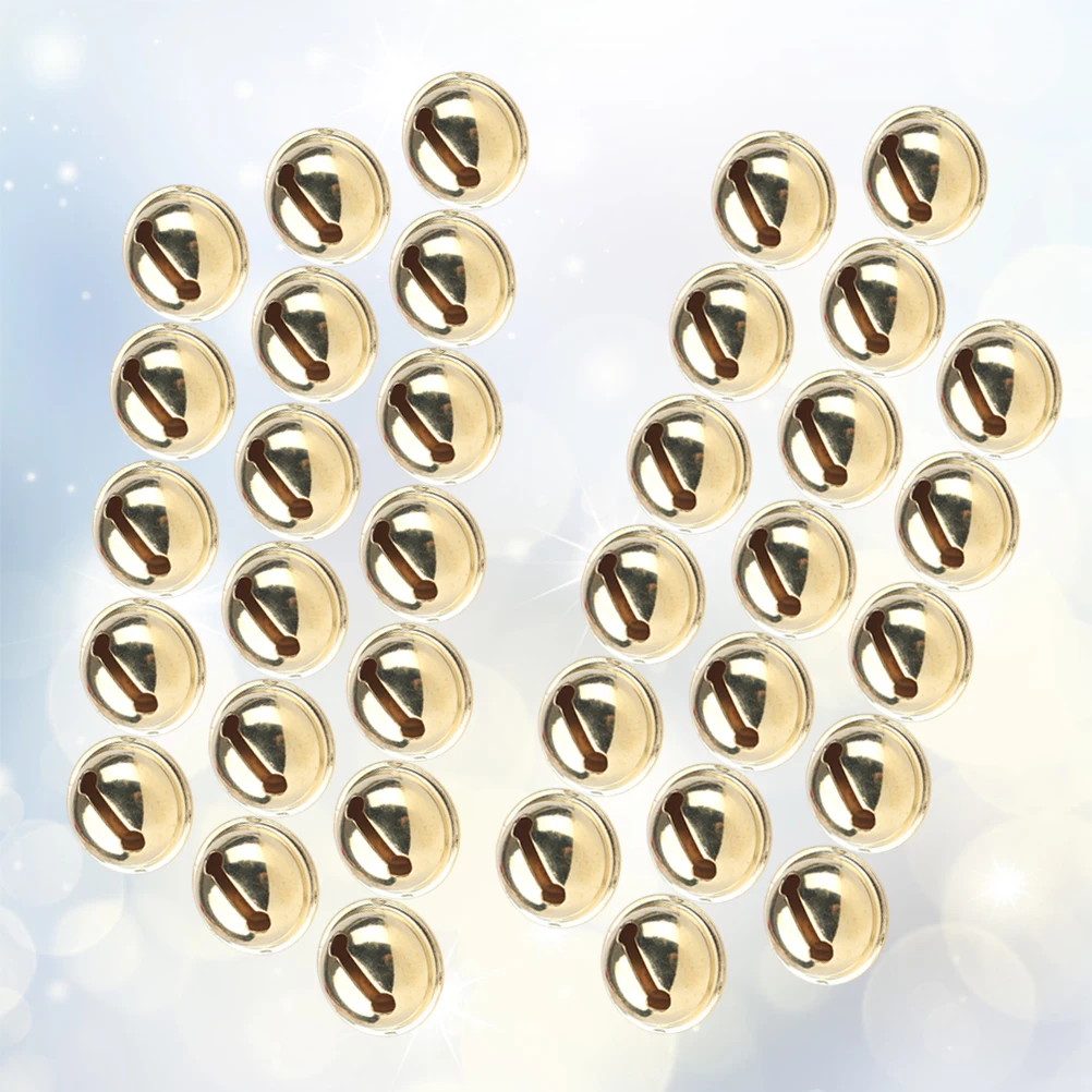 100Pcs 14mm Christmas Jingle Bells Gold Bells For Party Christmas Tree Decoration DIY Crafts Pendant Noel New Year Gift